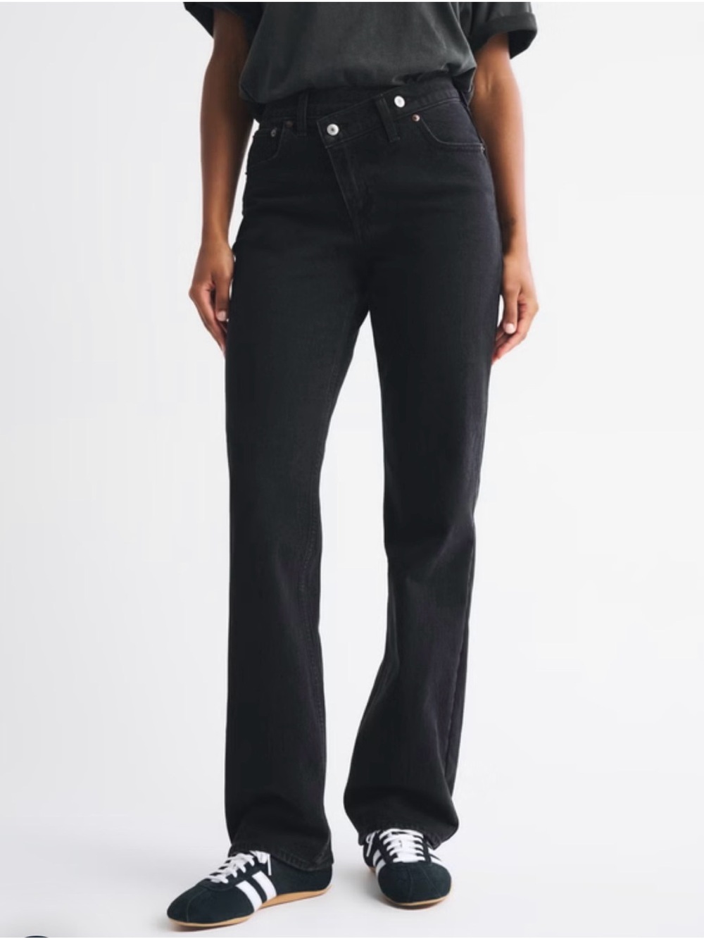 Abercrombie & Fitch Black Flare Wide-Leg Jeans